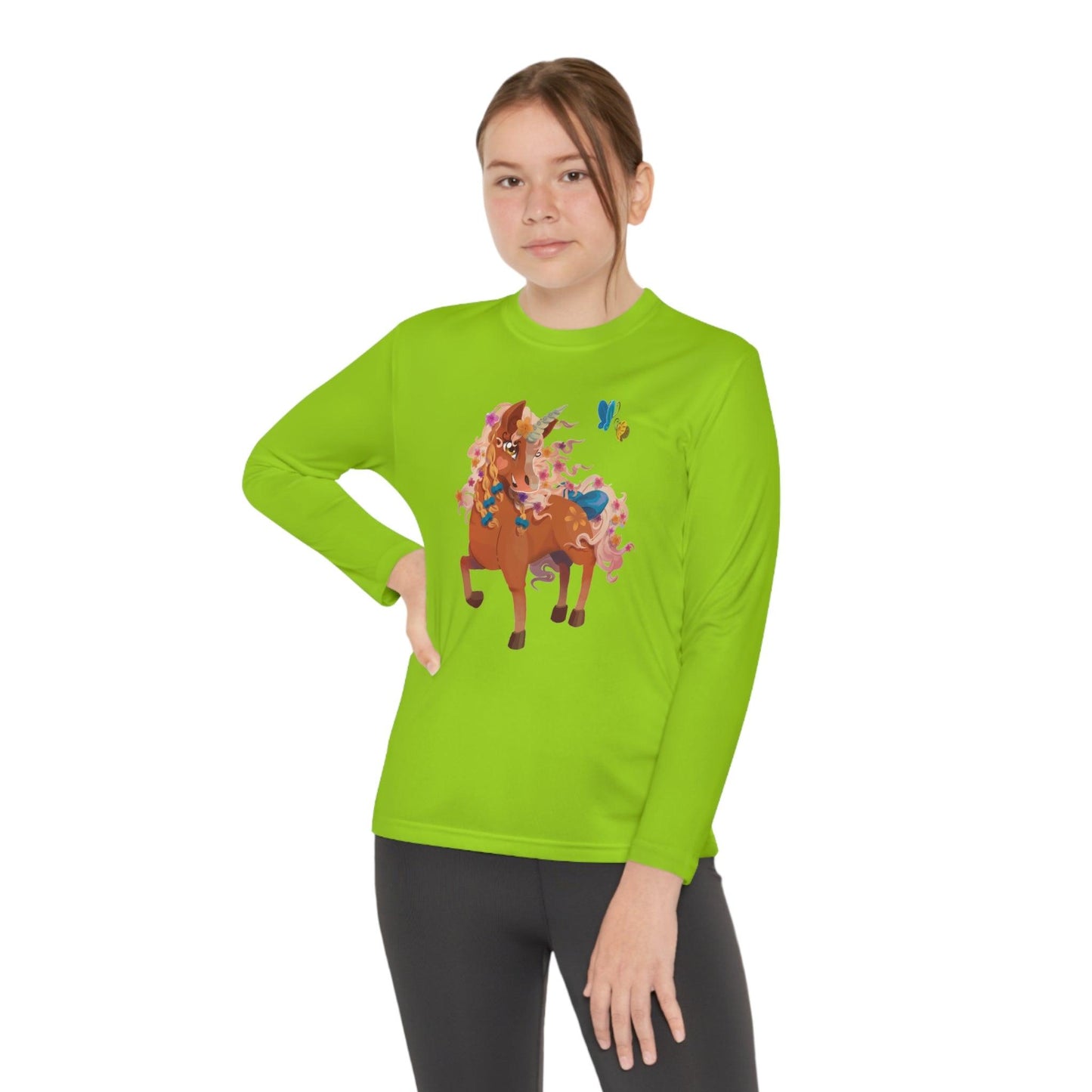 Gwenhwyer Youth Long Sleeve Competitor Tee - Claires Unicorn Adventures