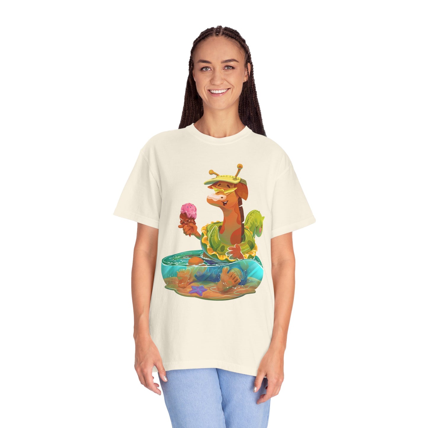 Clippity Clop Giraffe in a Pool Unisex T-shirt