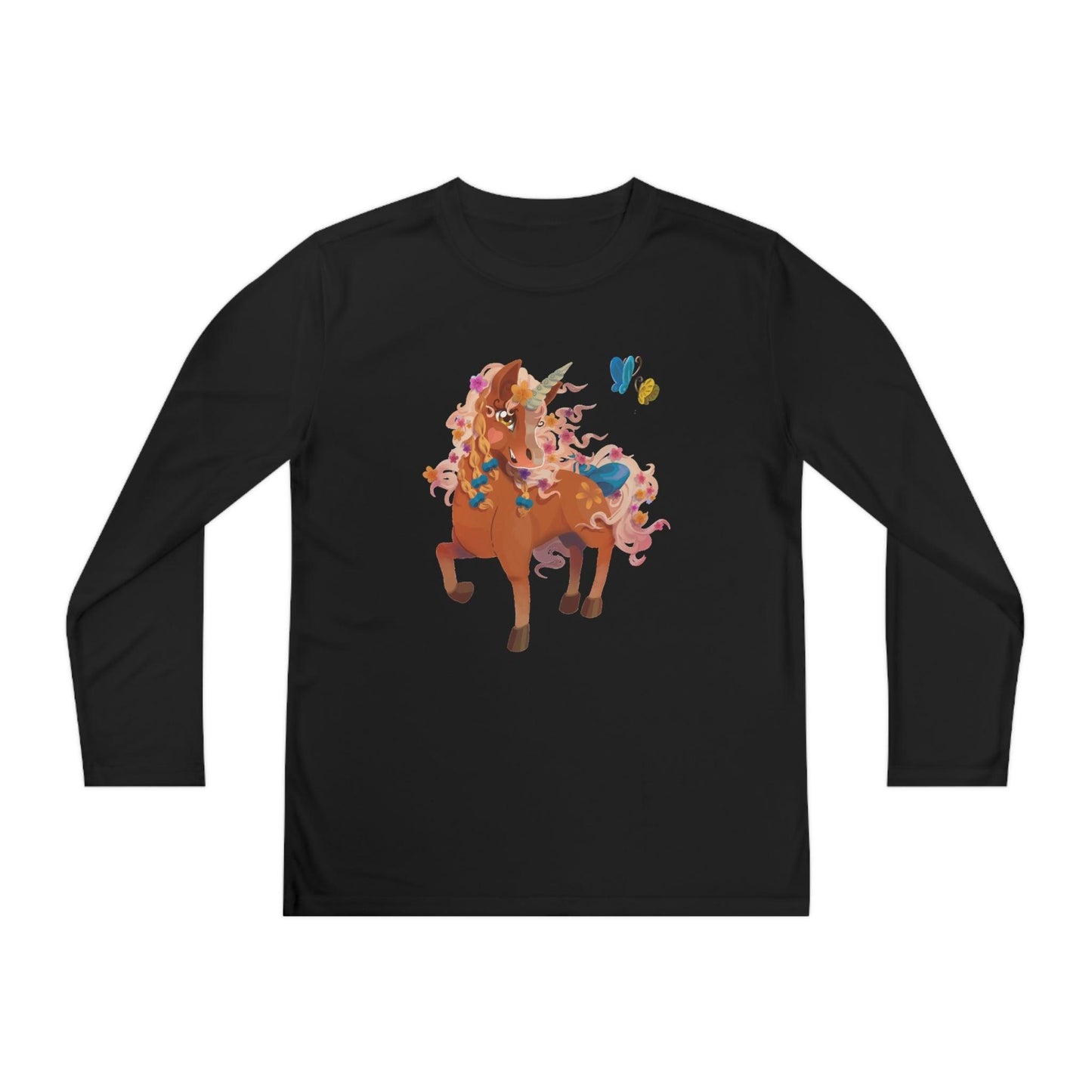 Gwenhwyer Youth Long Sleeve Competitor Tee - Claires Unicorn Adventures