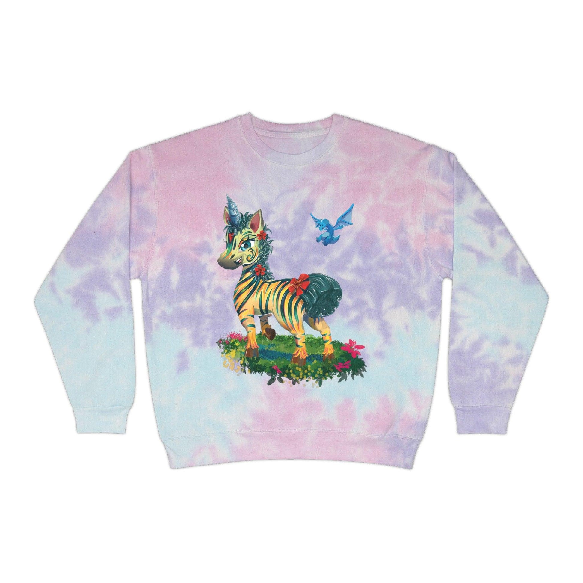 LeeNeigh Unisex Tie-Dye Sweatshirt - Claires Unicorn Adventures