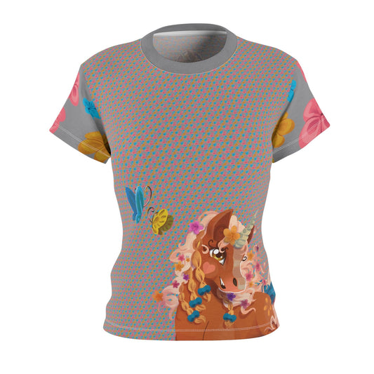 Gwenhwyer Goes Anywhere Women's Cut & Sew Tee - Claires Unicorn Adventures