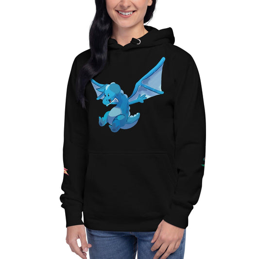 Unisex Blue Dragon Hoodie - Claires Unicorn Adventures