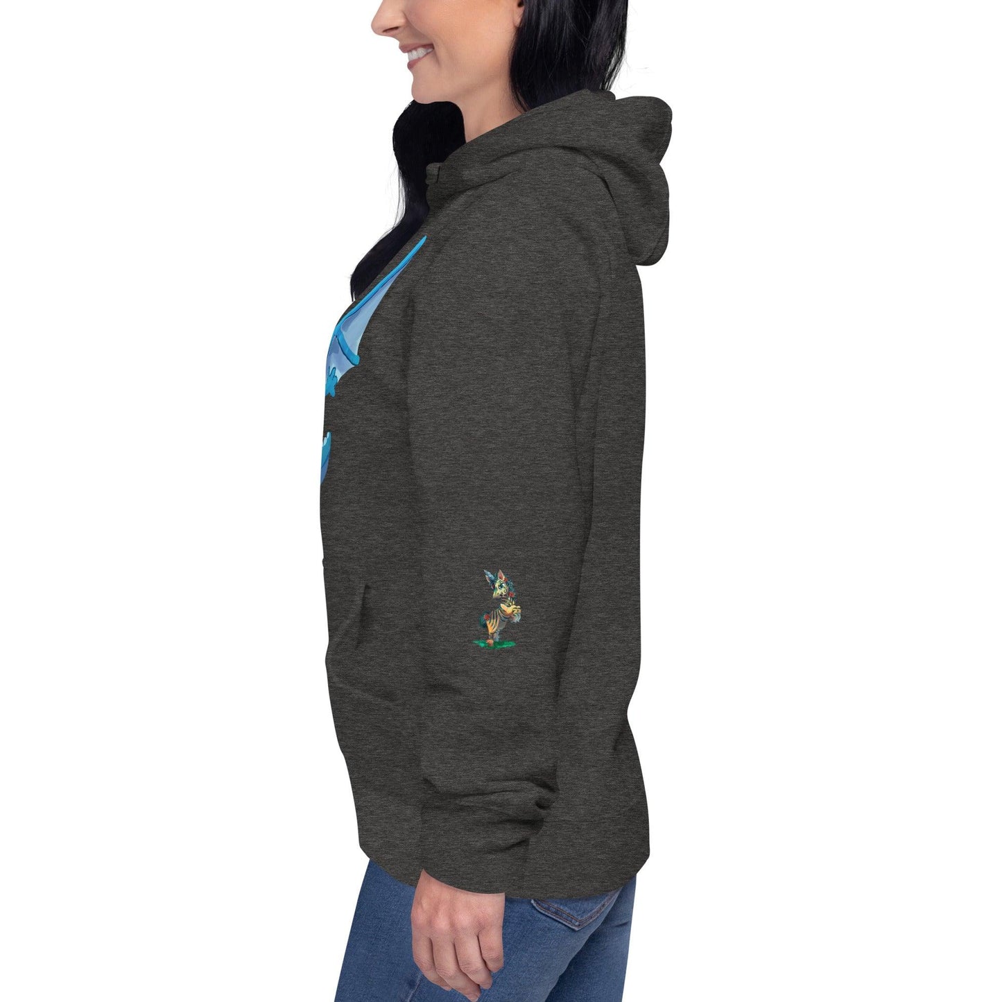 Unisex Blue Dragon Hoodie - Claires Unicorn Adventures