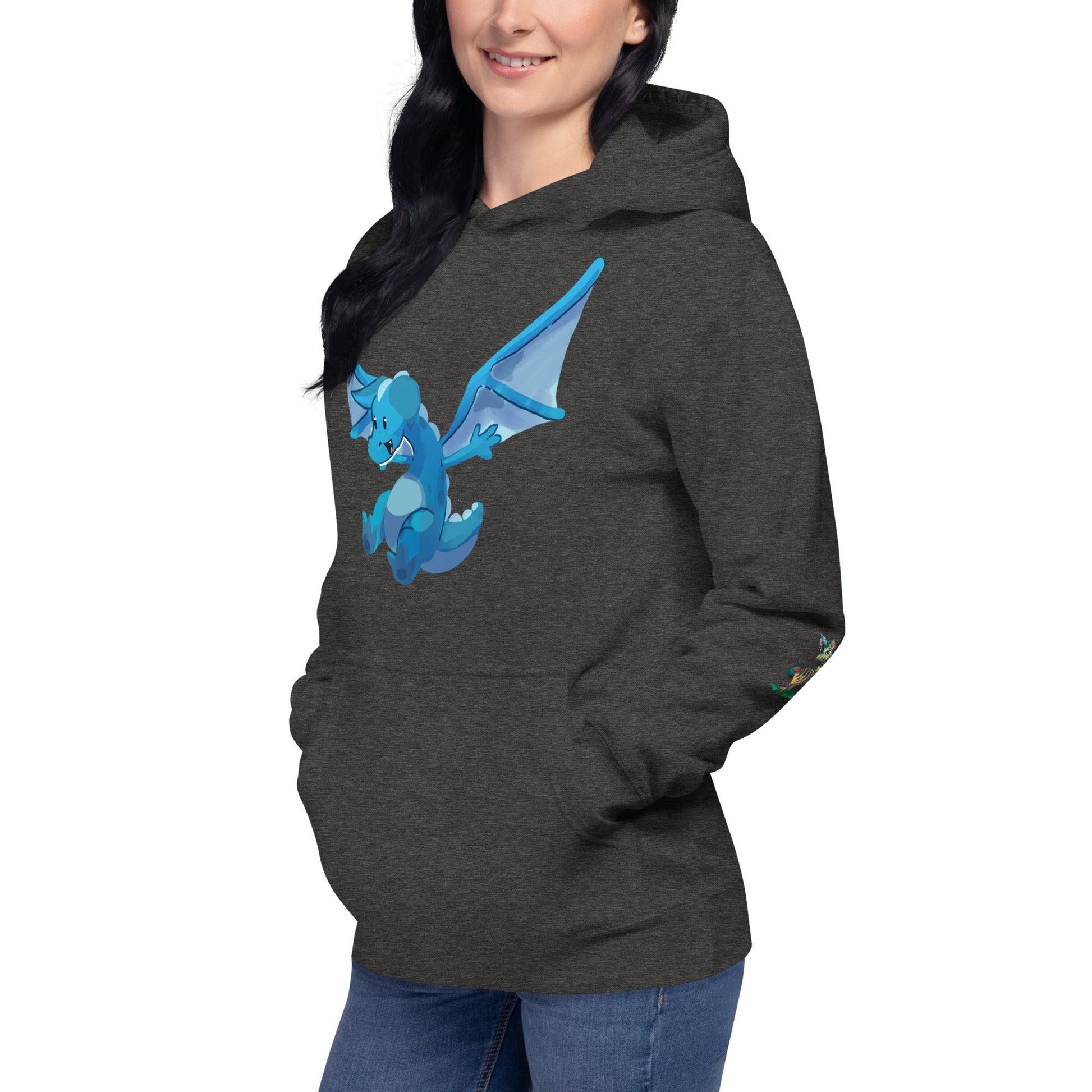 Unisex Blue Dragon Hoodie - Claires Unicorn Adventures