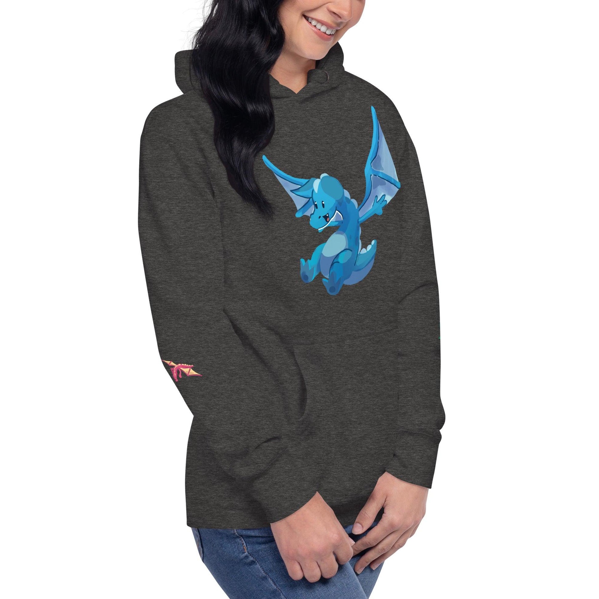 Unisex Blue Dragon Hoodie - Claires Unicorn Adventures