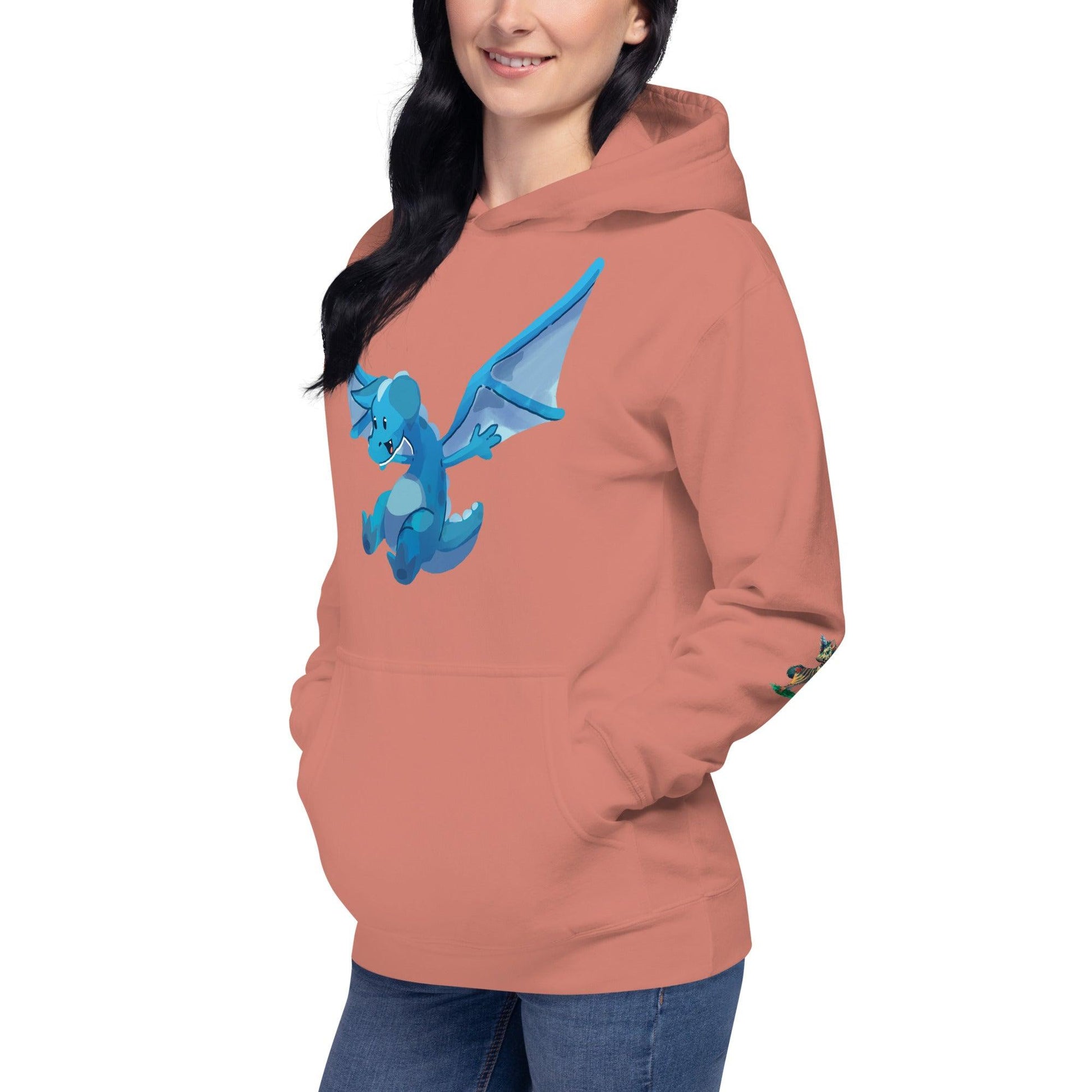 Unisex Blue Dragon Hoodie - Claires Unicorn Adventures