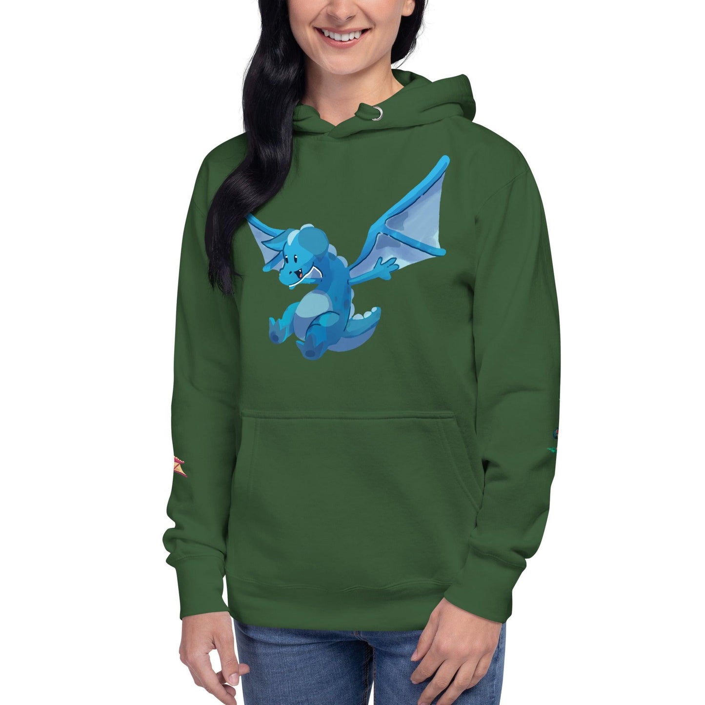 Unisex Blue Dragon Hoodie - Claires Unicorn Adventures