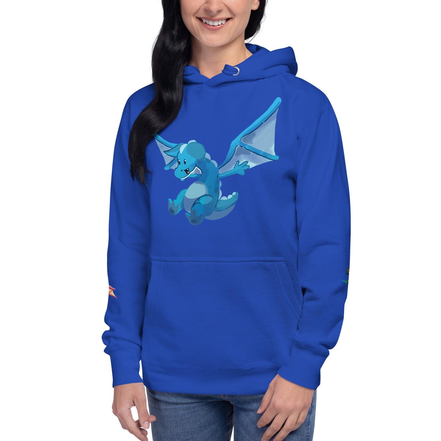 Unisex Blue Dragon Hoodie - Claires Unicorn Adventures