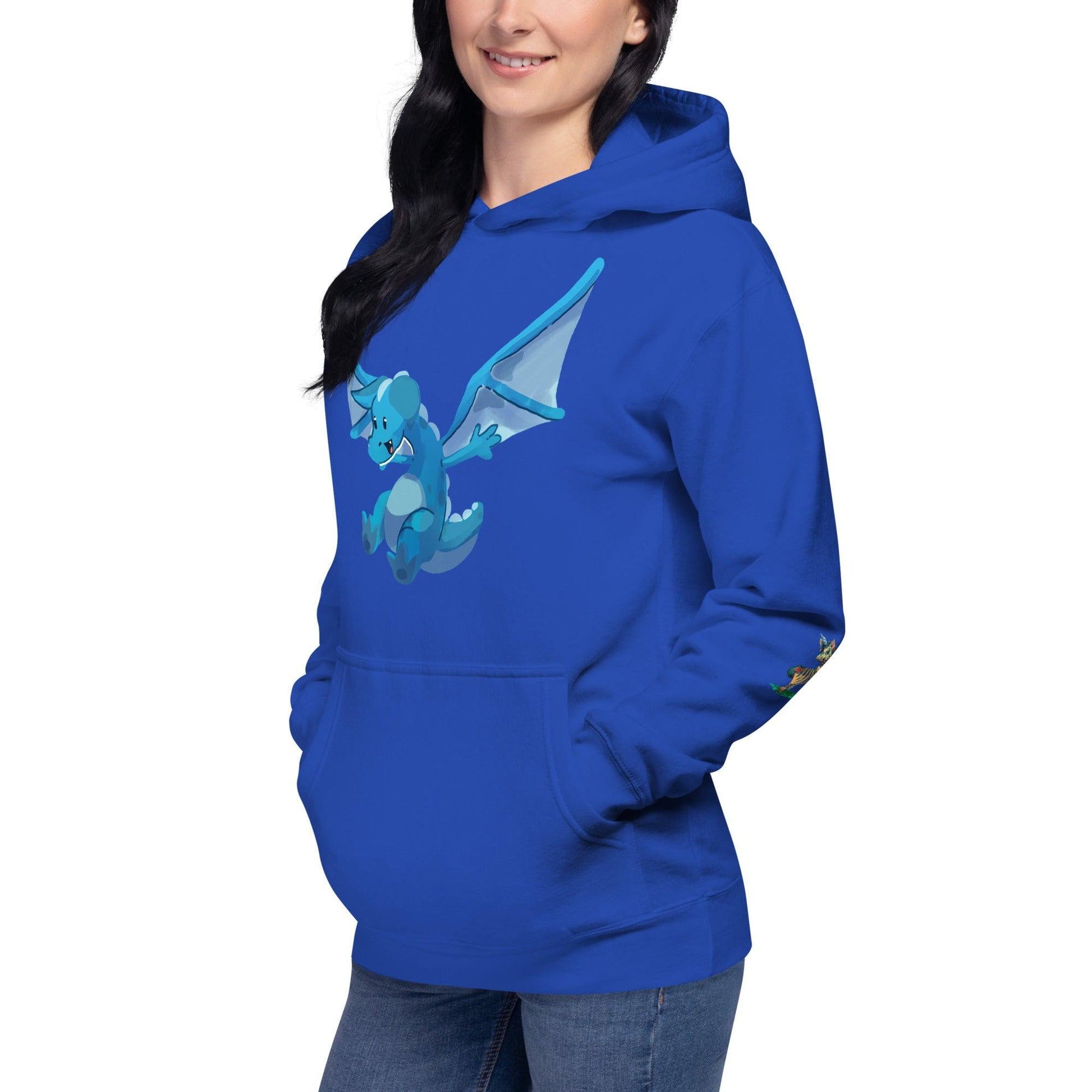 Unisex Blue Dragon Hoodie - Claires Unicorn Adventures